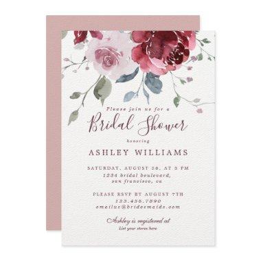Chic Dusty Pink Rose Burgundy