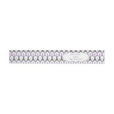 Chic Eiffel Tower Purple paris wrap labels