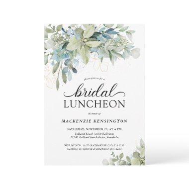 Chic Elegant Eucalyptus Greenery Bridal Luncheon