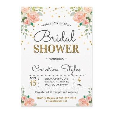 Chic Elegant Floral Peony Bridal Couples Shower