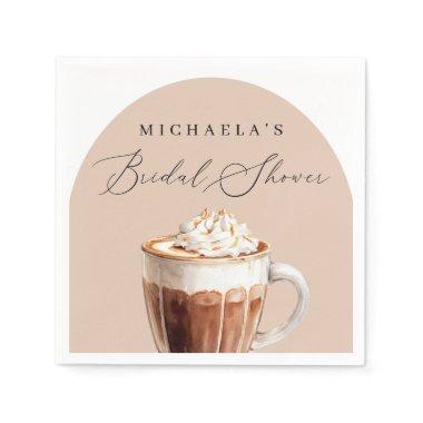 Chic Elegant Love is Brewing Coffee Bridal Shower Napkins