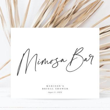 Chic Elegant Minimal Bridal Shower Mimosa Bar Sign