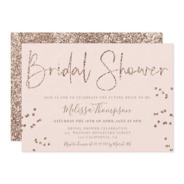 Chic gold glitter girly script black