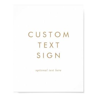 Chic Gold Typography  & Gifts Custom Text Poster