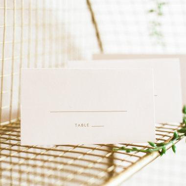 Chic Gold Typography Flat Wedding Place Invitations