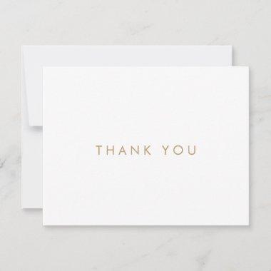Chic Gold Typography Thank You Invitations