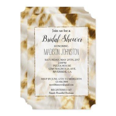 Chic Gold White Cowhide