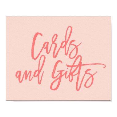 Chic Hand Lettered Coral  and Gifts Sign