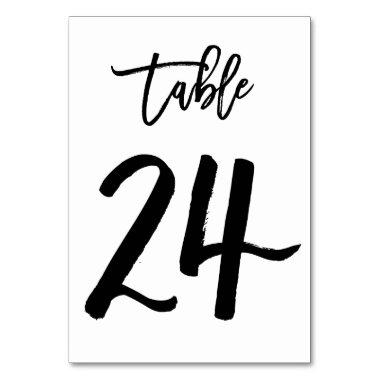 Chic Hand Lettered Table Number Card | Table 24