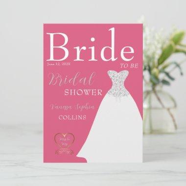 Chic Magazine Cover Bridal Shower Invitations