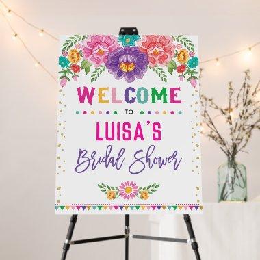 Chic Mexican Floral Fiesta Bridal Shower Welcome Foam Board