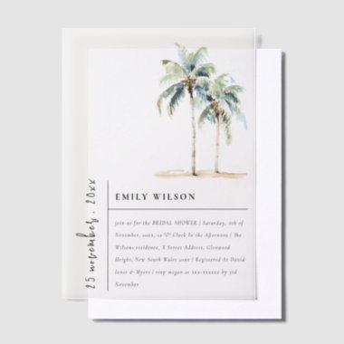 Chic Minimal Palm Trees Tropical  Vellum
