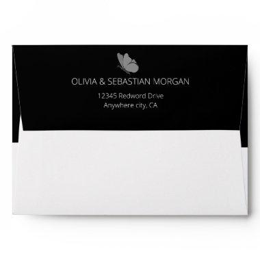 Chic Minimalist Typography Butterfly  Envelope