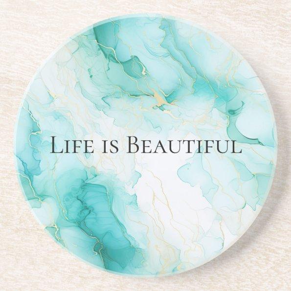 Chic Mint White Gold  Coaster