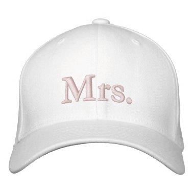 Chic Mrs. blush pink white Embroidered Baseball Cap