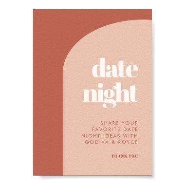 Chic peach terracotta arch Date night ideas sign