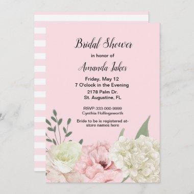 Chic Pink Bridal Shower Invitations