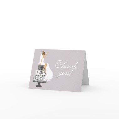 Chic Pink Modern Bride  Thank You