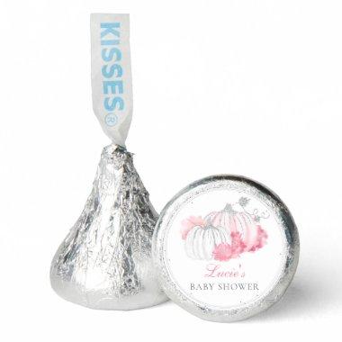 Chic Pumpkin Pink Floral Baby Girl Baby Shower Her Hershey®'s Kisses®