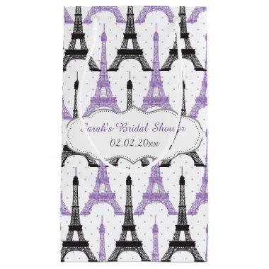Chic Purple Paris Eiffel Tower Gift Bag