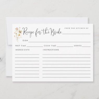 Chic Recipe for the Bride Wildflowers Floral Invitations