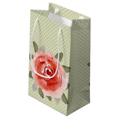 Chic Red Rose Small Gift Bag