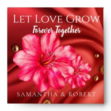 Chic Red Rosy Roses Wedding Bridal Favor Seeds Envelope