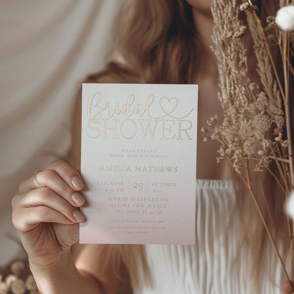 Chic Rose gold Calligraphy  Foil