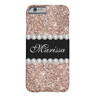Chic Rose Gold Glitter Case-Mate iPhone 6/6s Case