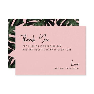 Chic Rose Tropical Beach  Thank You