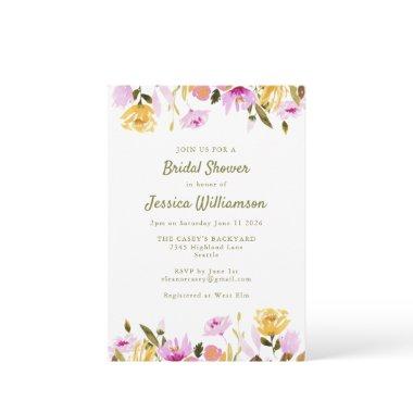Chic Rustic Summer Watercolor Floral