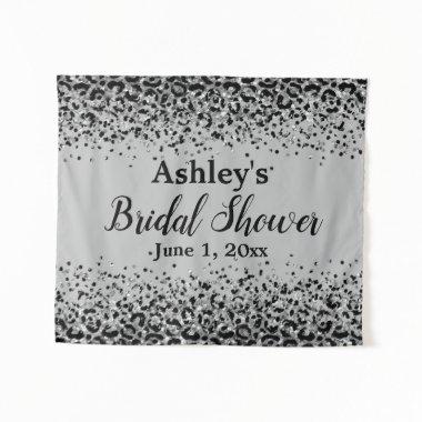 Chic Silver Black Leopard  Backdrop