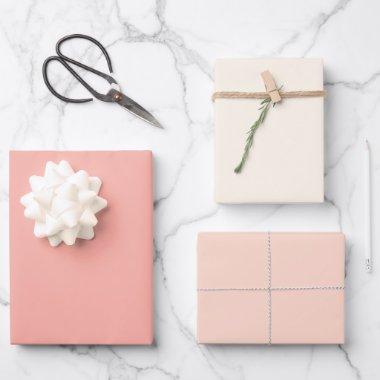 Chic Soft Pink Pale Pastel Solid Shades Modern Wrapping Paper Sheets