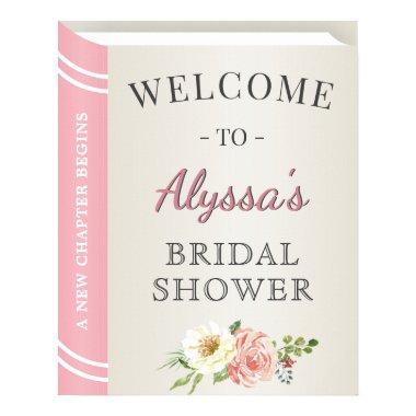 Chic Storybook Book Cover Bridal Shower Welcome Poster