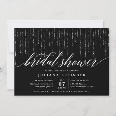 Chic String Lights Bridal Shower Invitations