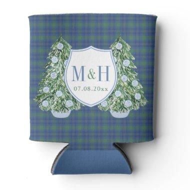 Chic Tipsy And Toasty Flannel Tartan Bridal Shower Can Cooler