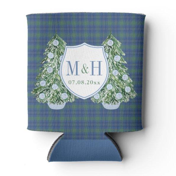 Chic Tipsy And Toasty Flannel Tartan  Can Cooler