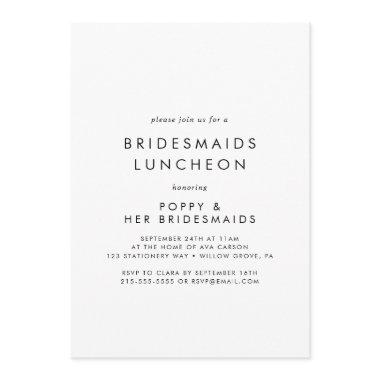 Chic Typography Bridesmaids Luncheon Invitations