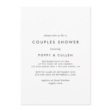 Chic Typography Couples Shower Invitations