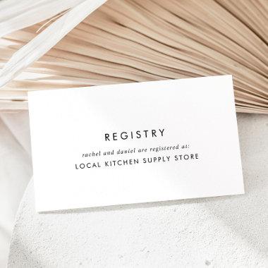 Chic Typography Gift Registry Enclosure Invitations