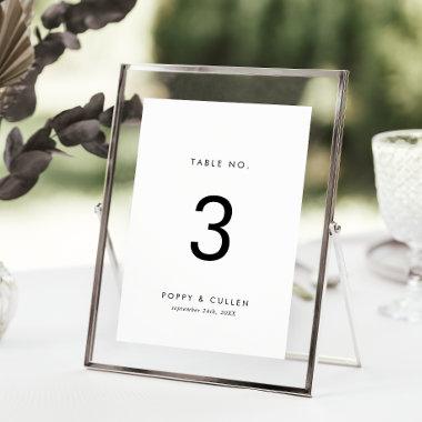 Chic Typography Table Number