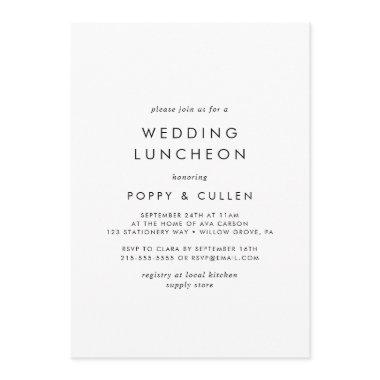 Chic Typography Wedding Luncheon Invitations