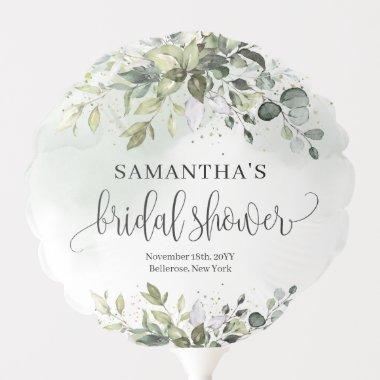 Chic watercolor eucalyptus gold  Balloon