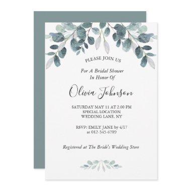 Chic Watercolor Eucalytus Bloom