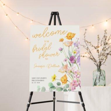 Chic Welcome Watercolor Wildflower  Foam Board