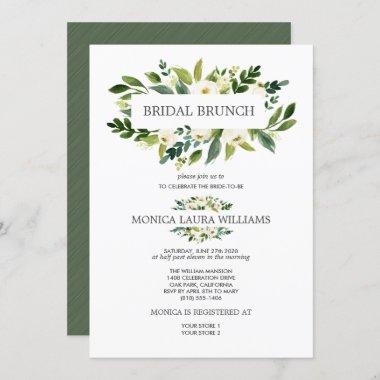 Chic White Bloom |  Bridal Brunch Wedding Invitations