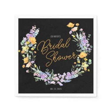 Chic Wildflower Script  Napkins