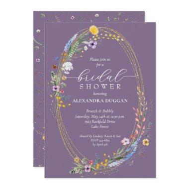 Chic Wildflower Wreath Purple