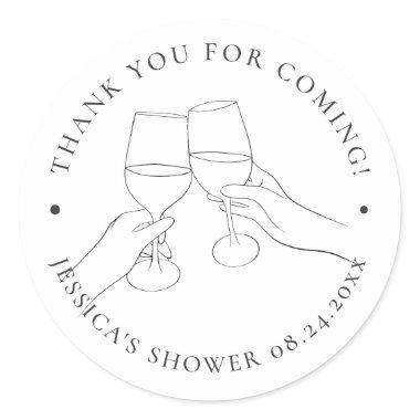 Chic Wine  Classic Round Sticker