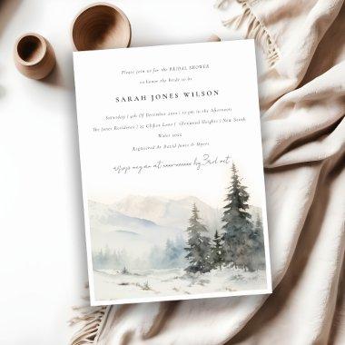 Chic Winter Snow Mountain Landscape